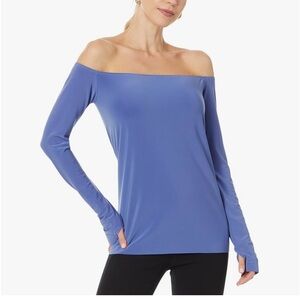 Norma Kamali Women's Long Sleeve Off Shoulder Top